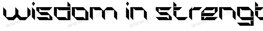 wisdom in strength字体转换